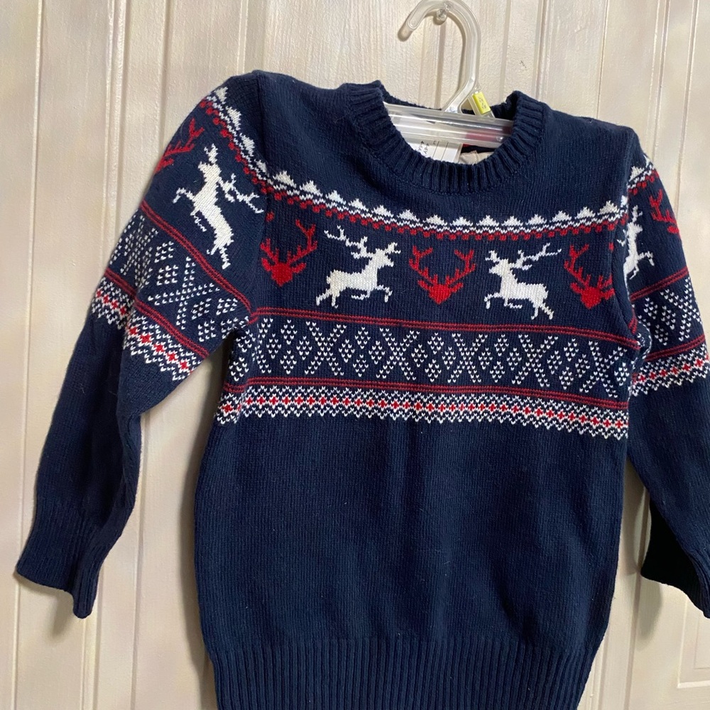 Brand New Dress Sweatshirt Navy Blue And Red For Kids 4-6 Y